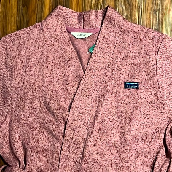 NWOT L.L. Bean Lightweight Sweater Fleece Wrap Robe - Picture 6 of 13